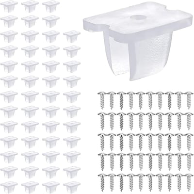 Set van 50 LED Montageclips, Bevestigingsclips voor LED Strips, Transparante Striplicht Bevestigingen, Geschikt voor Silicone LED's van 5mm tot 6mm en Eenvoudige Installatie