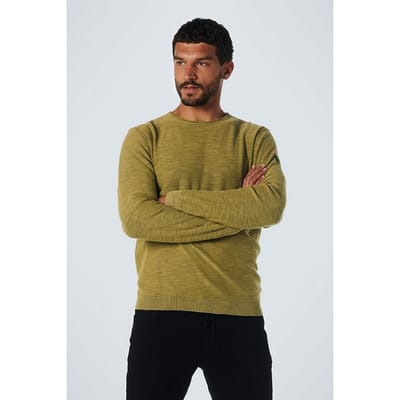 No Excess Pullover Crewneck Garment Dyed + Stone Washed Olive Größe: XXL | Pullover Outlet | Herren | Grün