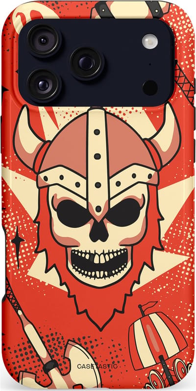 Casetastic hoesje geschikt voor Apple iPhone 17 Pro Max - MagSafe - Dubbellaagse bescherming - Vurige Valhalla - Fashion Case - Rood Terracotta Crème