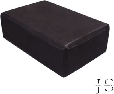 June Spring Yogablok / Yoga Schuimblok - 2 stuks - Kleur: Zwart - Hoge Kwaliteit - Luxe Yoga Blok - Foam - Set van 2 - Ronde Hoeken - Anti Slip - Premium Yogablok - Stevig & Duurzaam - Fitness & Pilates Accessoires - Home Workout / Thuis Sporten