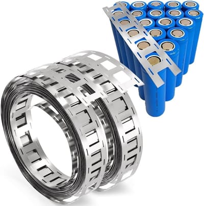 5 meter nikkel gecoate staalstrip voor 18650 batterijpacks - 2 stuks, geschikt voor spotlassen, lithiumbatterij, duurzaam en flexibel