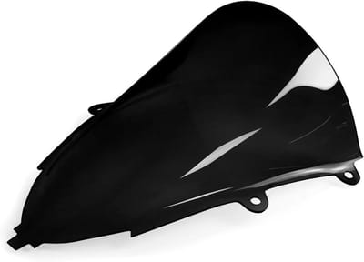 Motorfiets Windscherm - Dubbele Bubble Screen - Comfortabeler Rijden - Verbetert Zicht - 1x1x1 cm - Zwart