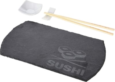 Porseleinen sushi servies/serveerset voor 1 personen 4-delig - Sushi eetset