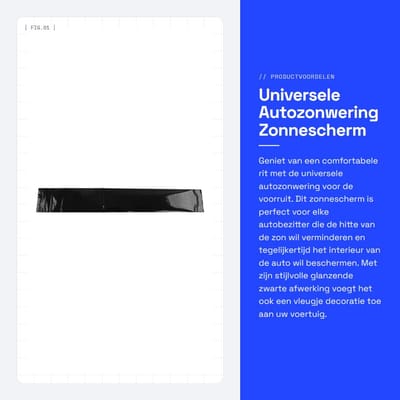 Dailygoods- Zonnescherm Auto - Universele Voorruitstrip 140 x 20 cm - Eenvoudige Installatie - Decoratieve Zonnestrip - Praktisch en Betrouwbaar
