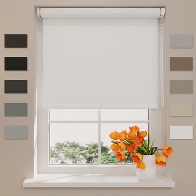DTCH® Rolgordijn Verduisterend - Easy Match - Wit - 60 x 190 cm - Rolgordijn zonder boren - Maten van 40 t/m 240 cm breed