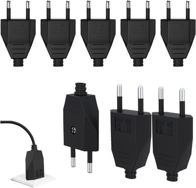 Elektrische Stekkers - Mannelijke Stekkers - Huishoudelijk Gebruik - Schroefbevestiging Zonder Solderen - 250V 2.5A - Zwart