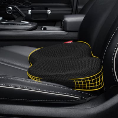 Autostoelkussen, mini klein zitkussen, zitkussen voor verhoogde hoogte, autostoelkussen black