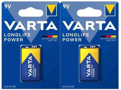 Varta Longlife Power Alkaline Batterijen 9V 565 mAh - 2 x - Voordeelverpakking