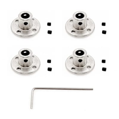 MTTproducts- Flensfittingen set van 4 - Koppelingsconnector 6 mm - Hoogwaardig 45# staal - Duurzaam - Ideaal voor RC-modelmotoren - Binnendiameter 6 mm