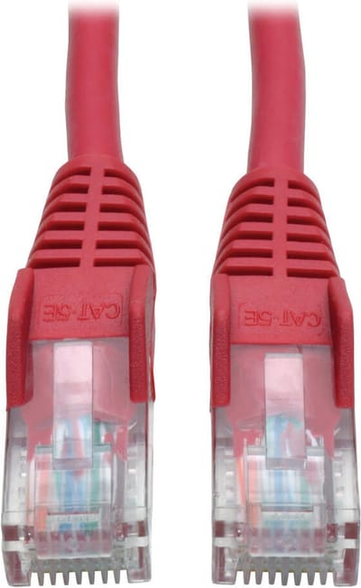 Tripp-Lite N001-006-RD Cat5e 350 MHz Snagless Molded UTP Patch Cable (RJ45 M/M), Red, 6 ft. TrippLite