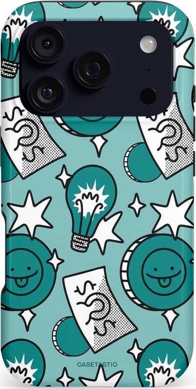 Casetastic hoesje geschikt voor Apple iPhone 17 Pro - MagSafe - Dubbellaagse bescherming - Muntmeester - Fashion Case - Petrol Mintgroen Grijs Donkergrijs