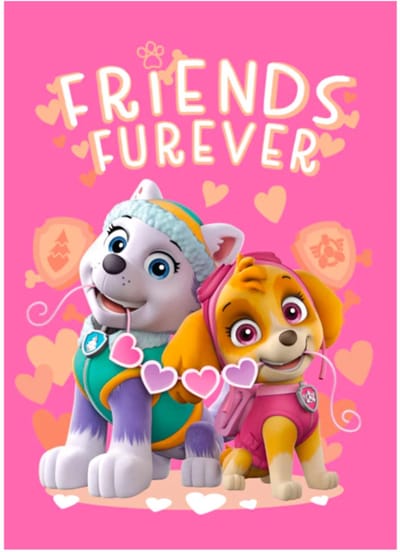 Fleece deken Paw Patrol roze 150 x 100 cm - meisjes - fleece plaid