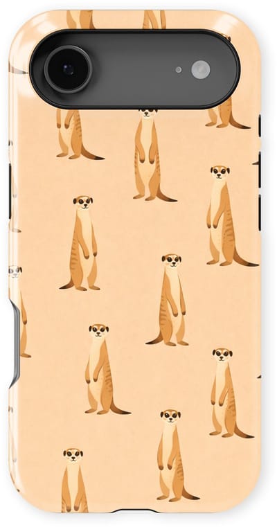 Safari Tough Case geschikt voor iPhone 17 Air | Premium hoesje met Safari Dieren Design | Geschikt voor Mag | Dieren Print Backcover geschikt voor iPhone 17 Air Stokstaartje