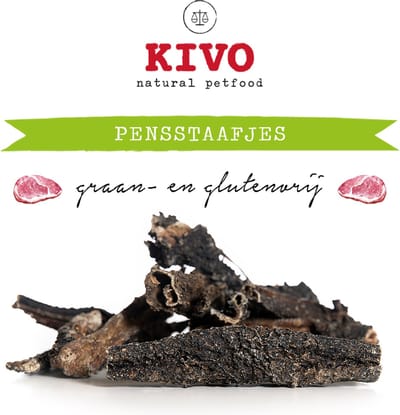 Kivo Petfood Hondensnack Pensstaafjes 1 kilo - Graanvrij en glutenvrij