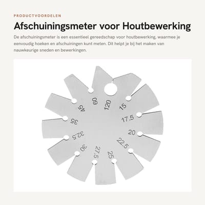 Dailygoods - Afschuiningsmeter voor Houtbewerking