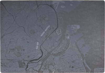 Place Maps Placemat Stadskaart Venetië - Kunstleer - Zwart - 1 Stuk