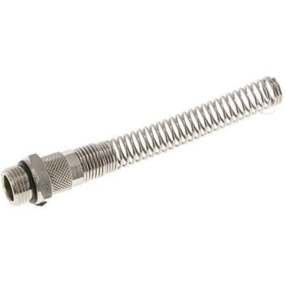10x8 & G3/8'' Vernikkeld Messing Rechte Opsteekkoppeling Buitendraad Buigbescherming [2 Stuks]