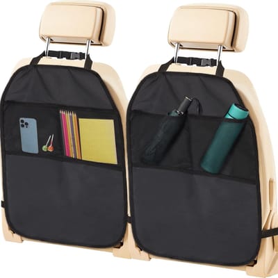 Allecto - Autorugleuningbescherming - Autostoelbeschermer - Vochtbestendig - Zwart - Auto accessoires - Bescherm je autostoelen - 2 stuks