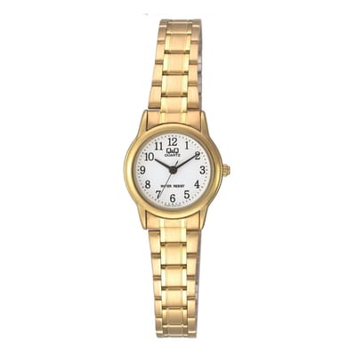Q & Q Q589J004Y - Horloge  - Staal - Goudkleurig - 22 mm