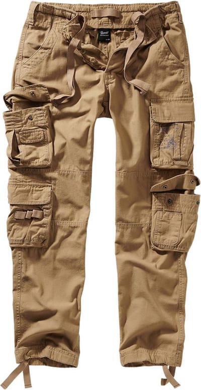 Brandit Pure Slim Fit Broek Cargobroeken beige M - Katoen - Basics, Festival