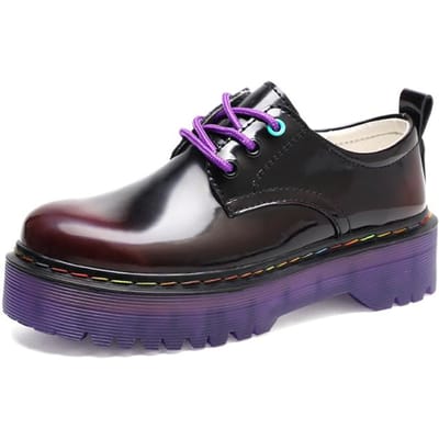 Dr Dames Retro Schoenen Echt Leer Nieuw Lente Britse Stijl Studentenschoenen Wild Dik Dames Oxford Schoenen Sneakers Dames 38 rood