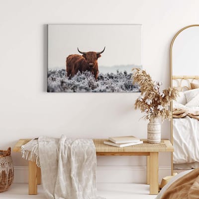 Canvas print DD123044 Highlander A.S. Création 0,7 x 0,5 m Bruin Kantoor Hal/Gang Keuken Slaapkamer Woonkamer