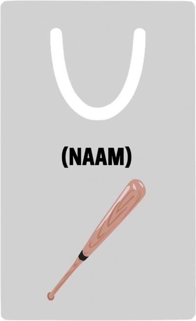 Hacebo® - Honkbal met eigen naam metalen boekenlegger - Honkbal - Honkballer - Sport Bladwijzer boekenleggers - 7.6 cm x 5cm