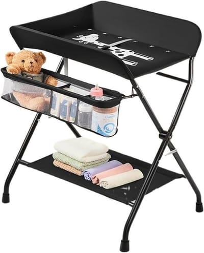 Draagbare Verschoontafel - Baby Luierwissel - Babyverzorging Thuis - Opvouwbaar Design - N.v.t. - Zwart