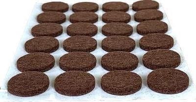 FSW-Products Zelfklevend Meubelvilt Bruin - 24 Stuks - Ø 20 mm - Viltjes voor Stoelpoten - Anti Kras Vloerbeschermers - Meubelvilt - Zelfklevende Viltpads - Stoelpoot Beschermers