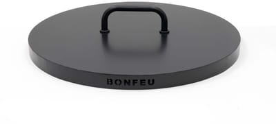 BonFeu Deksel voor Vuurschalen Ø60 cm – Weerbestendig Beschermdeksel van Hoogwaardig Staal - Zwart - Staal - Ø60 cm