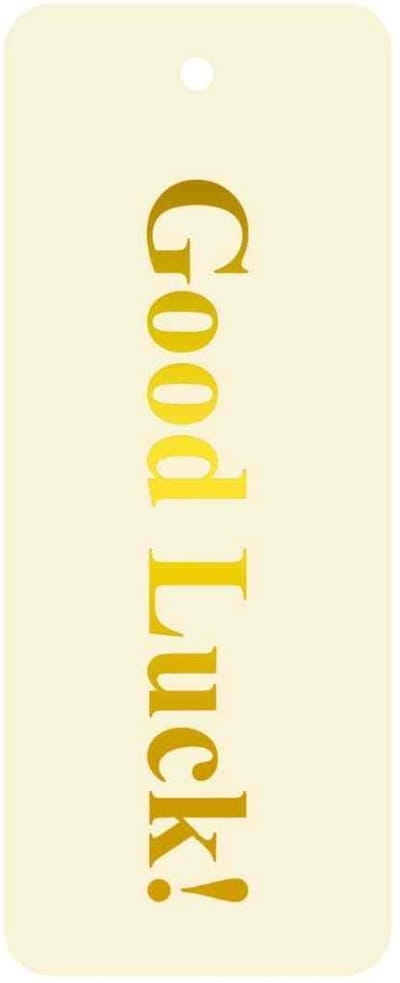 Luxe Cadeaukaartjes “Good luck!” Crèmekleur met Goudfolie – 20 Stuks – Met Gaatje – Succeswens Labels