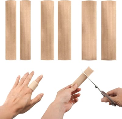 6 Stuks Snijbare Teenbeschermers, 4 Inch Teenpads, Snijbare Siliconen Bescherming tegen Eelt, Blaren en Drukpijn aan de Voeten