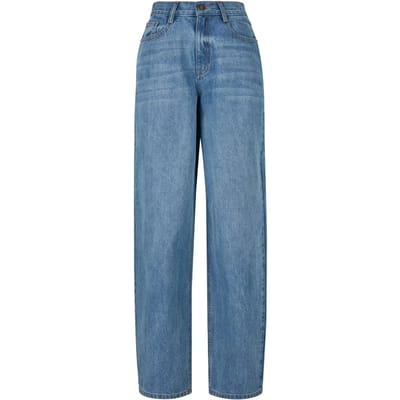 Urban Classics - High Waist 90´S Wide Leg Denim Wijde broek - Taille, 26 inch - Blauw