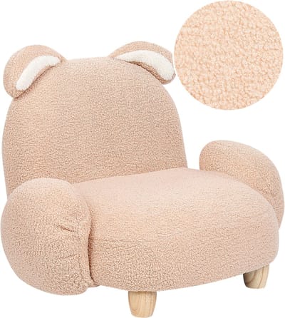 KANNA - Kinderstoel - Beige - Nepbont