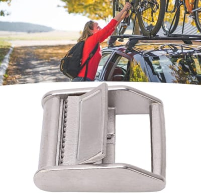 Spanband Gesp - Bevestigingsklem - Bagage Vastzetten - Roestvrij Staal - 38 Mm Band - Zilver