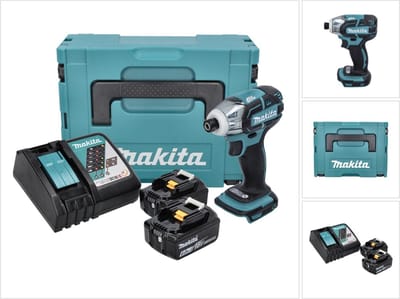 Makita DTS 141 RGJ accuschroevendraaier 18 V 40 Nm 1/4" borstelloos + 2x accu 6.0 Ah + lader + Makpac