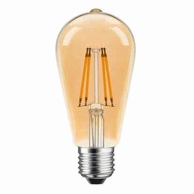LEDmaxx LED Rustieklamp ST64 4W 360lm 2200K Goud Niet-Dimbaar | E27 | Zeer Warm Wit | 4 watt | 15.000 Branduren