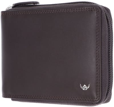 Golden Head Leren portemonnee Polo RFID Protect RV-Scheintasche 1367 Dunkelbraun donkerbruin