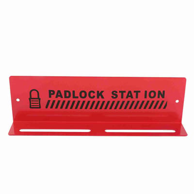 Hangslot - Slot - Hangslotje - Veiligheidsslotstation - Lockout - Hangslotstation - Opbergen - Hangslotaccessoires - Rood - Zonder slot - Geschikt voor industriële stilstand en beheerwerkstations