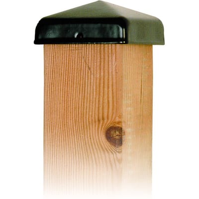 Paalornament paalkap voor tuinpaal zwart 71mm