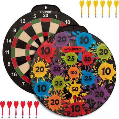 Magnetisch dartbord - Dubbelzijdig spel - Gezinsspelletjes avond - Veilige magnetische darts - 18 inch - Veelkleurig