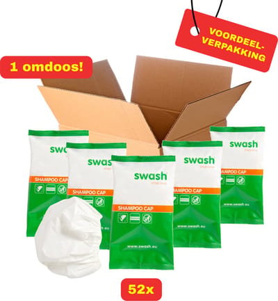 Omdoos Swash Shampoo Cap (52 verpakkingen!) - Voordeelverpakking