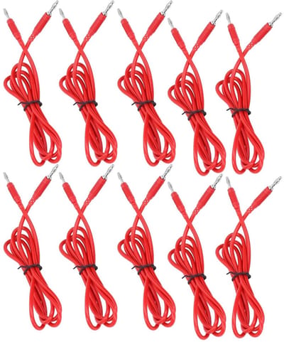 Banaantestsnoer Sets - Meetkabels Multimeter - Elektriciteit Testen - Messing Contacten - 4 mm - Rood