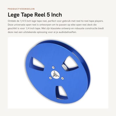 Dailygoods- Bandreel 1/4 Inch - Aluminium Legering - 3 Gaten - Geluidsopname - Schokbestendig - Roestvrij Stalen Schroeven - Verbeter Geluidskwaliteit - Tape Reel