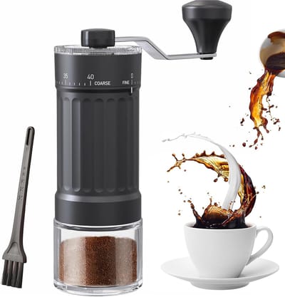 Koffiemolen - Bonenmaler voor Koffiebonen - Handmatige koffiemolen - 30 g Capaciteit - Compacte Conische Braammolen - perfect voor meerdere kopjes baristakwaliteit koffie - Pour-over - Cafetière - Reizen - Kamperen - Kantoor