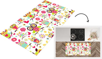 Keukenloper - Loper keuken - Patronen - Uil - Dieren - 120x60 cm - Keukenloper vinyl