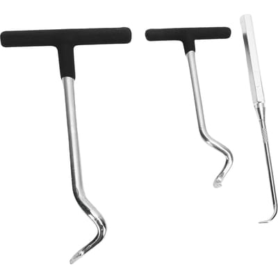 3 Stuks Zware O-ring Rubberen Afdichting Trekker Haak Gereedschapsset Metaal Universele Pasvorm Oliekeerring Trekker voor black