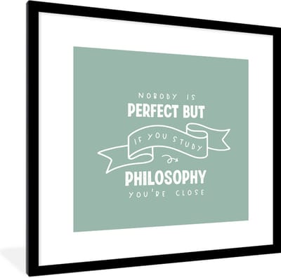 Fotolijst incl. Poster - Studenten - School - Filosofie - Universiteit - 40x40 cm - Posterlijst