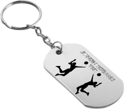 Akyol - elke keer hoger springen sleutelhanger - Handbal - familie vrienden sporters - cadeau - 54 x 29mm