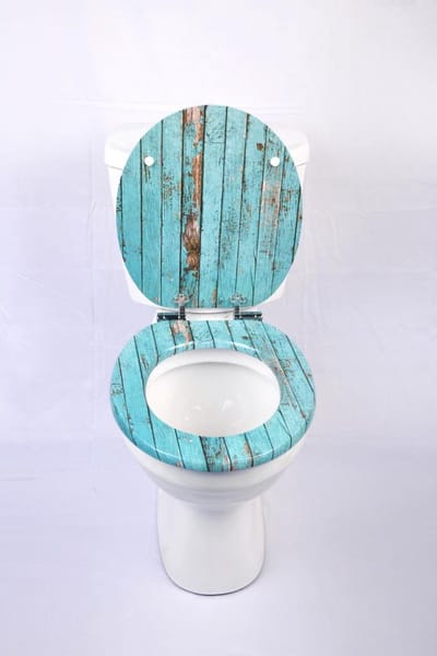 Toiletbril met deksel - WC-brillen -MDF-kern -softclose（43.5 x 37.8 x 5 cm）-Smaragdgroen
